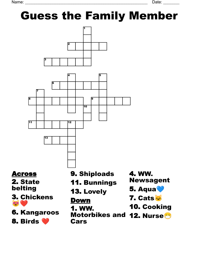 gathering of former members crossword clue