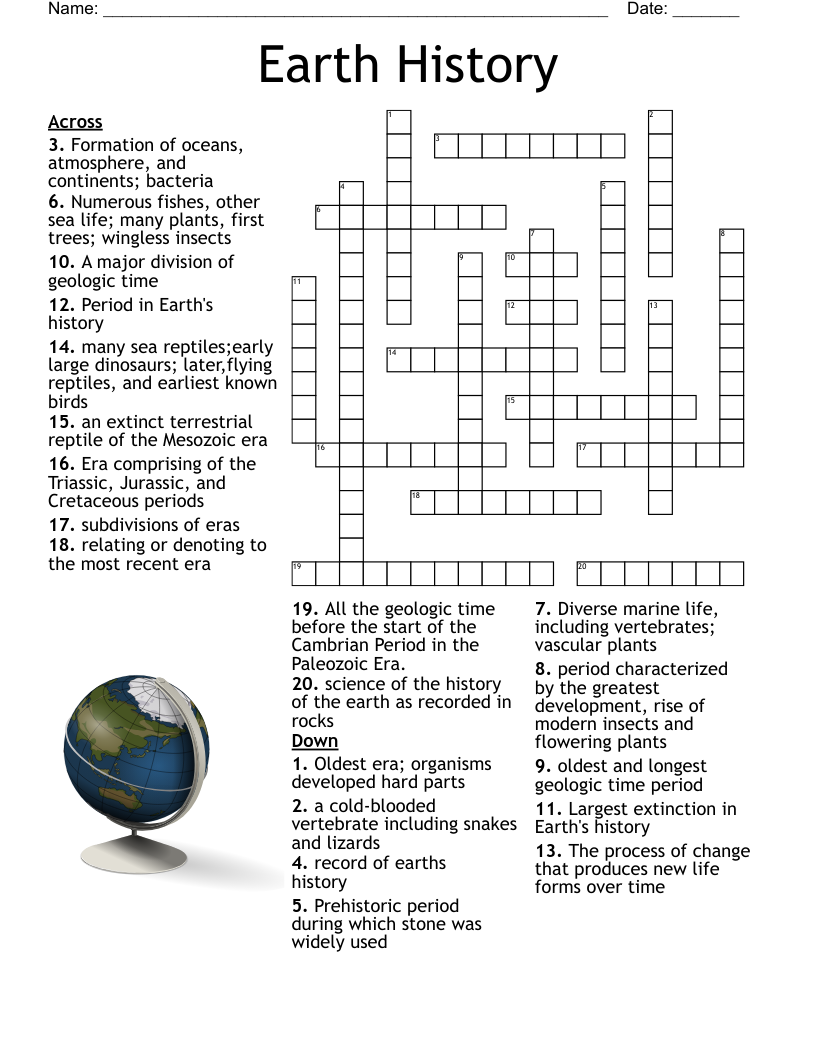geological division crossword clue