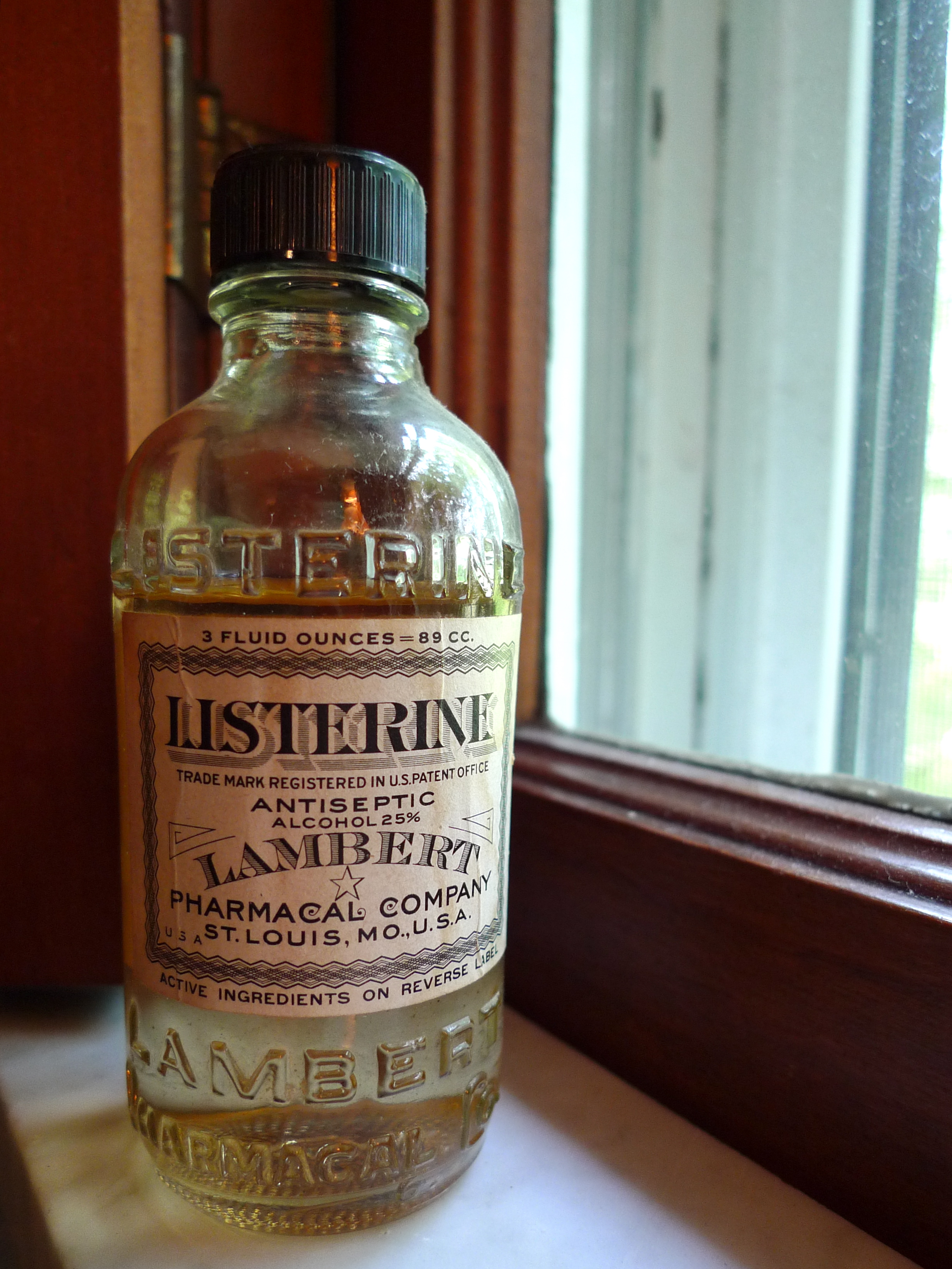 glass listerine bottle