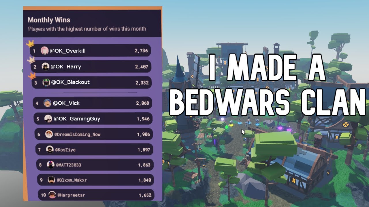 good clan names for bedwars roblox