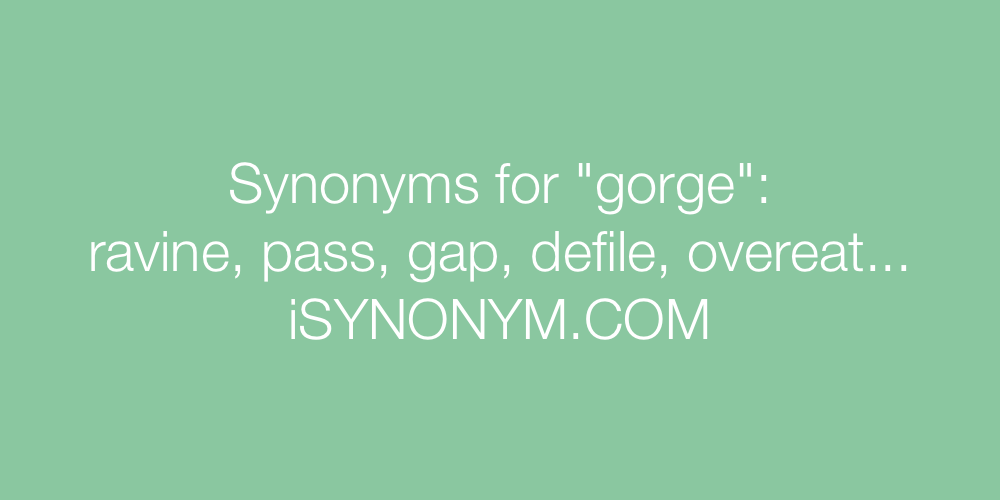gorge synonym