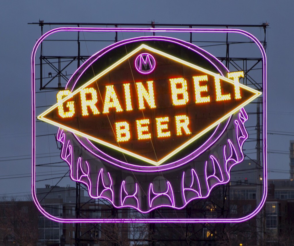 grain belt lighted sign