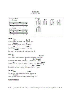 gratitude chord chart