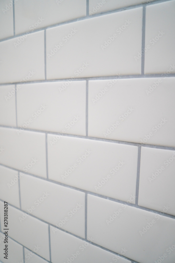 gray grout with white subway tile