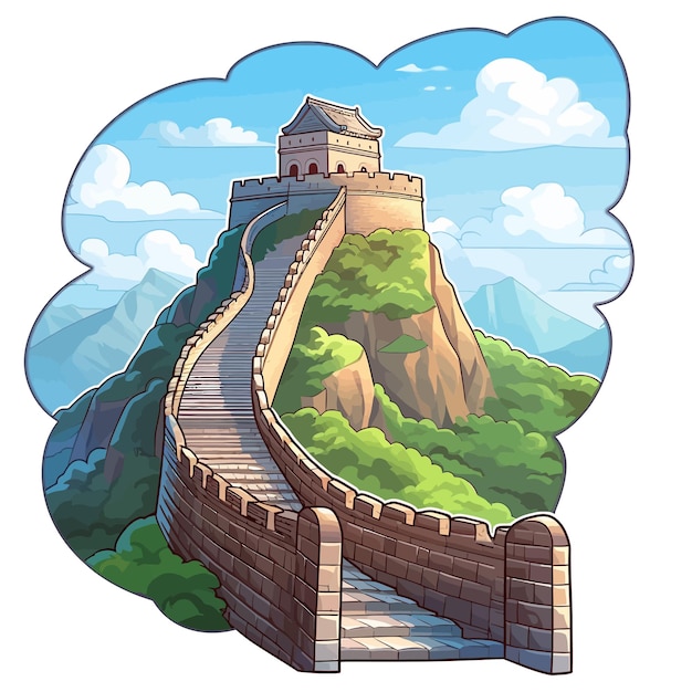 great wall of china clipart