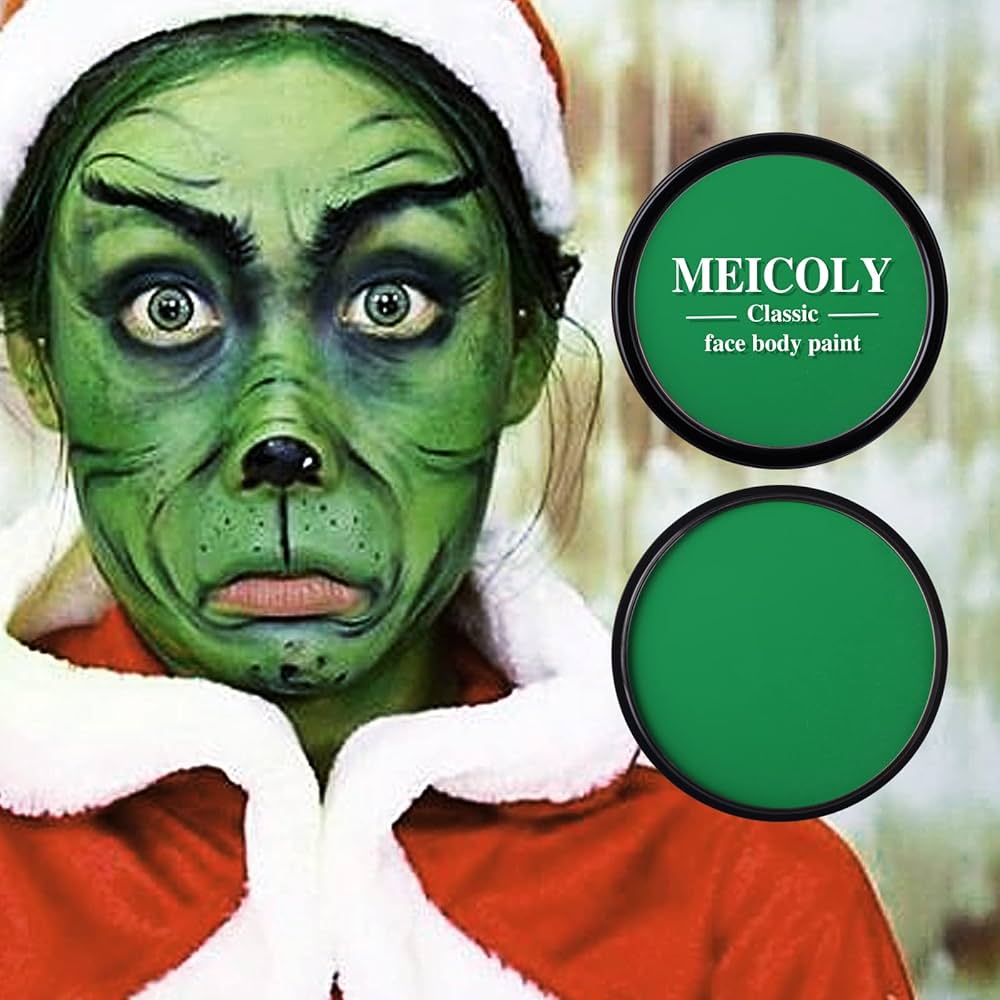 grinch face paint