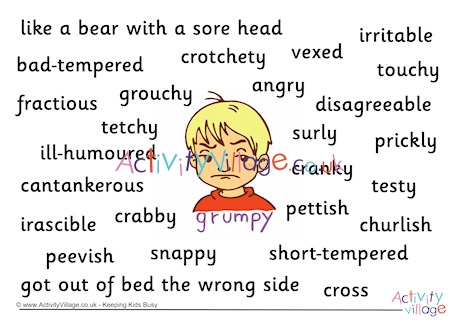 grumpy synonym