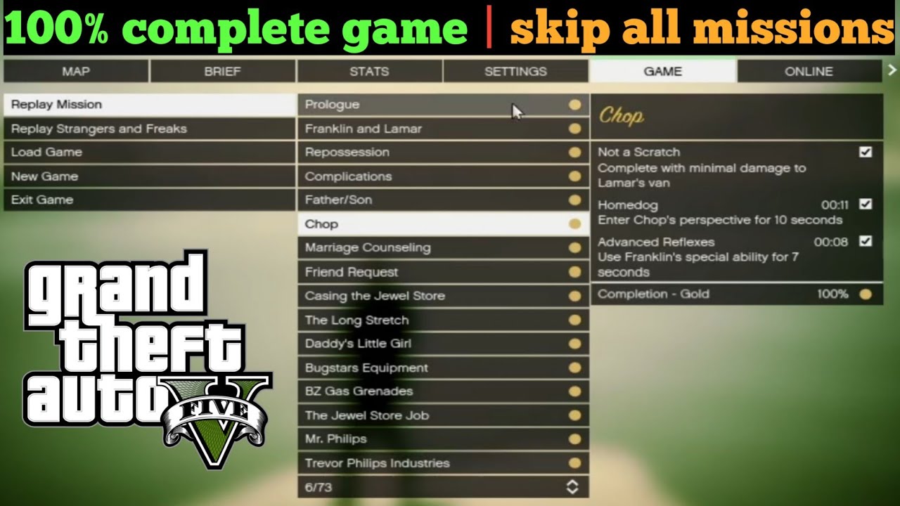 gta 5 all missions ps4