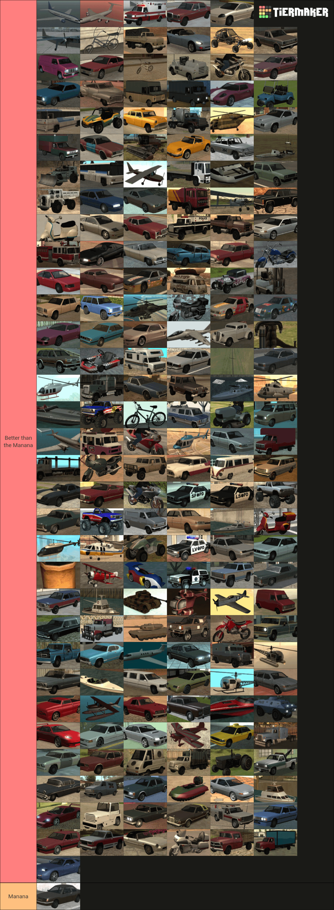 gta san andreas vehicles