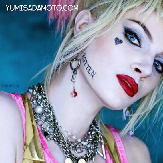 harley quinn tattoos face