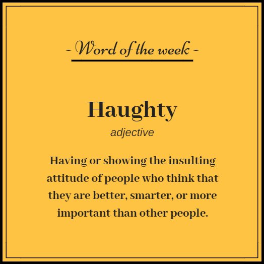 haughty definition