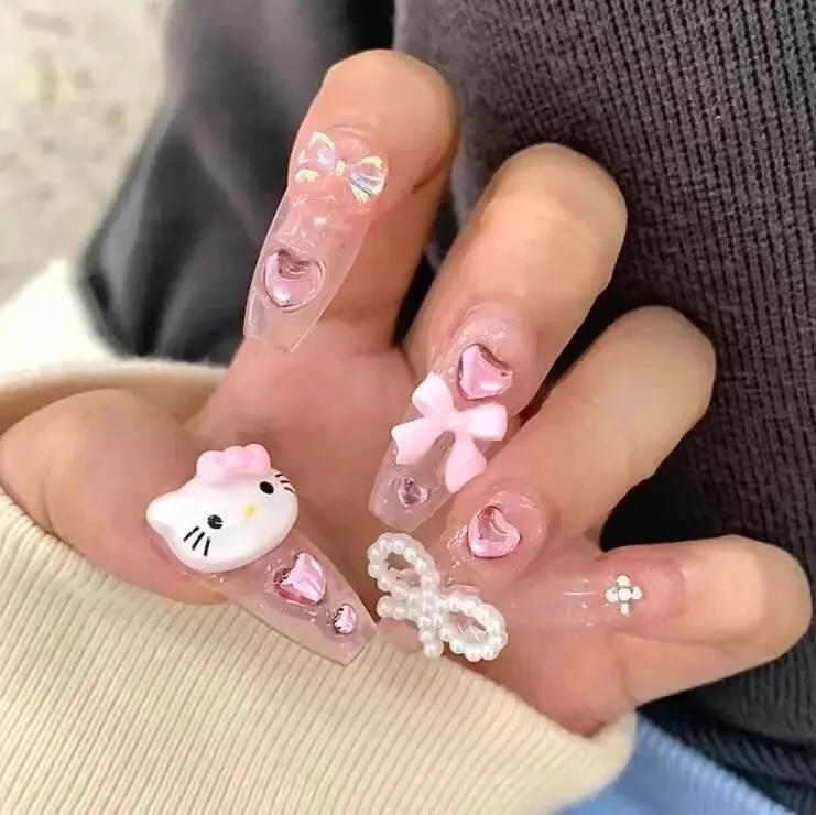 hello kitty press on nails