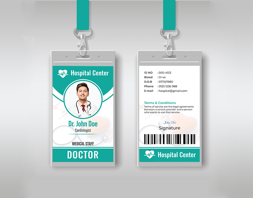 hospital id card design
