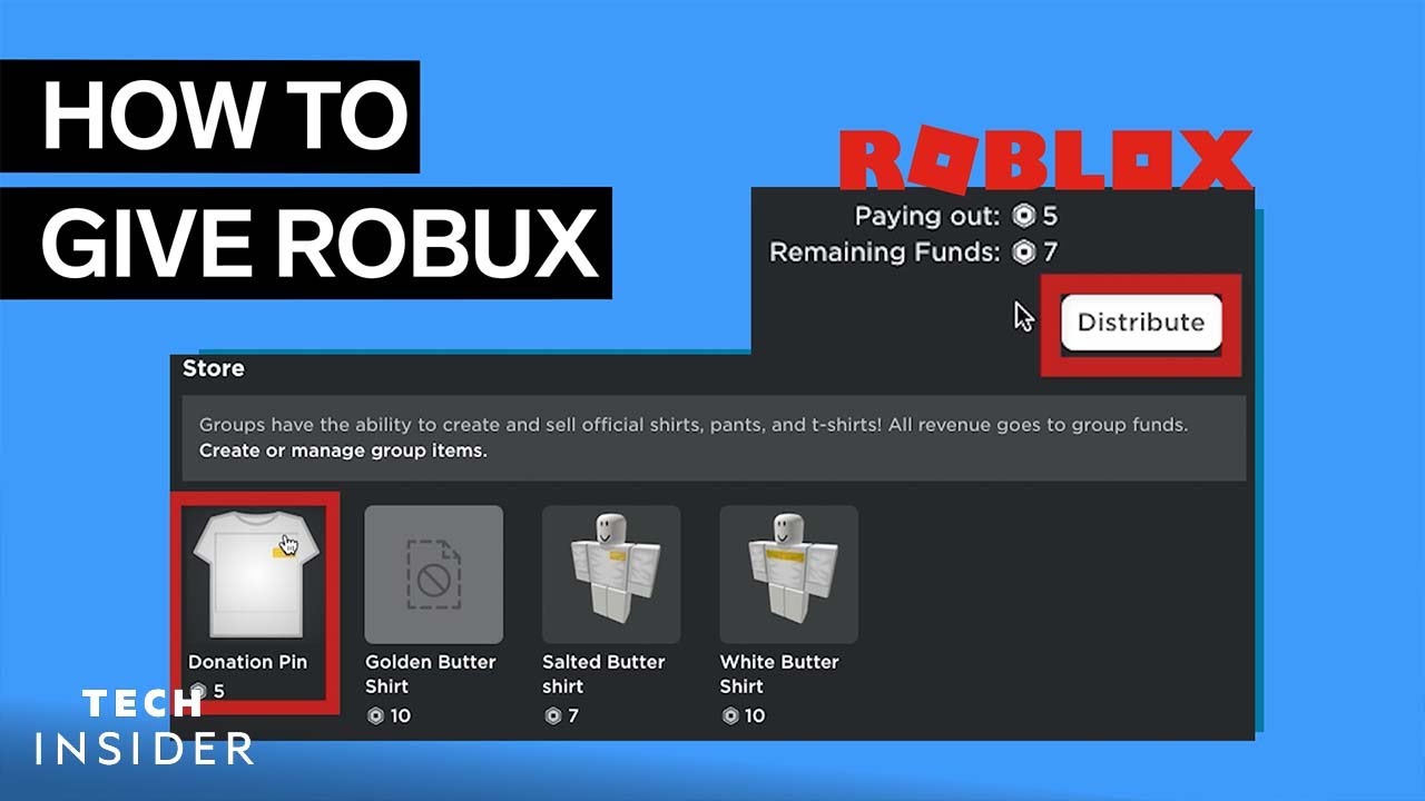 how do you donate robux on roblox