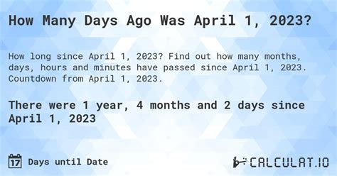 how many days till april 5th 2023