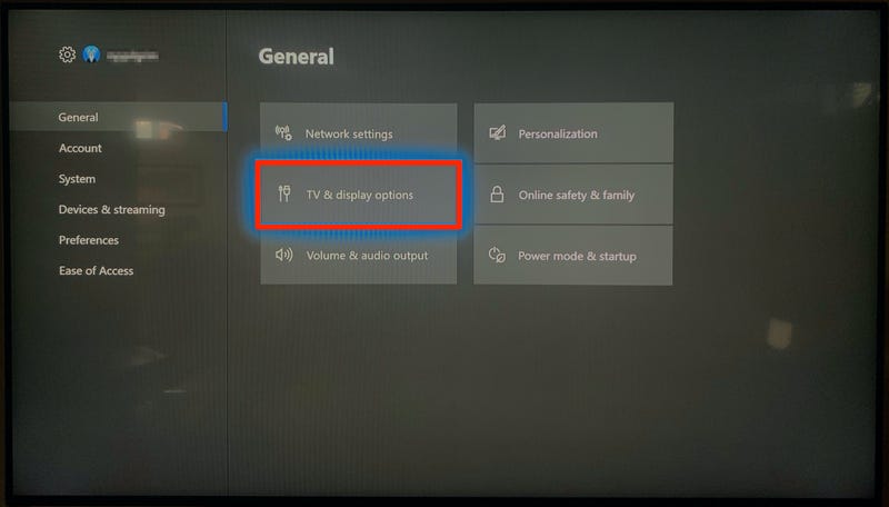 how to change screen size xbox one