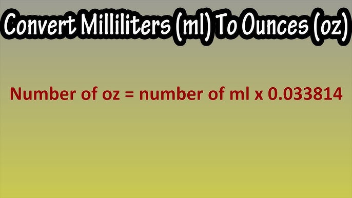 how to convert ounces to milliliters