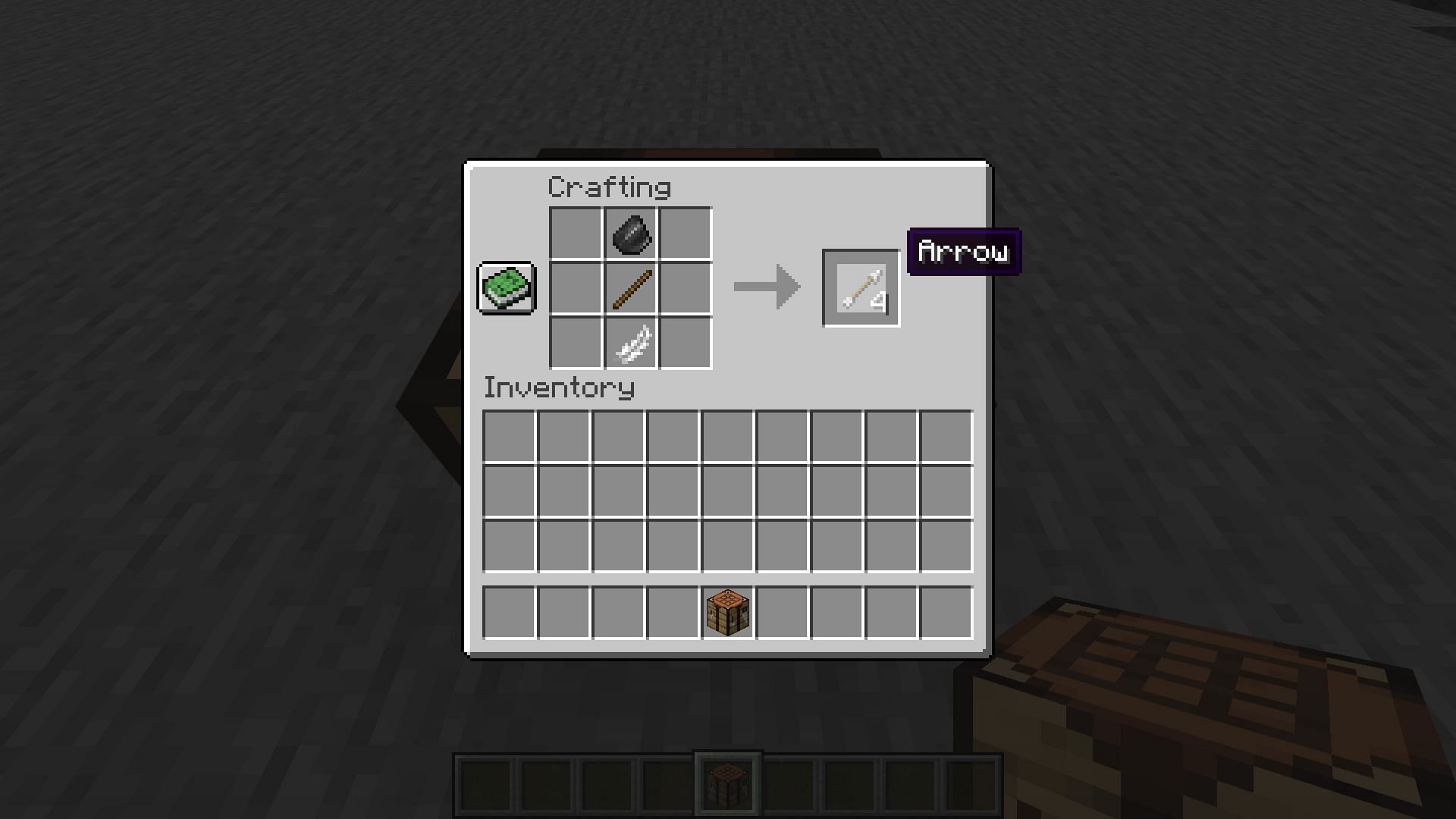 how to craft an arrow on minecraft