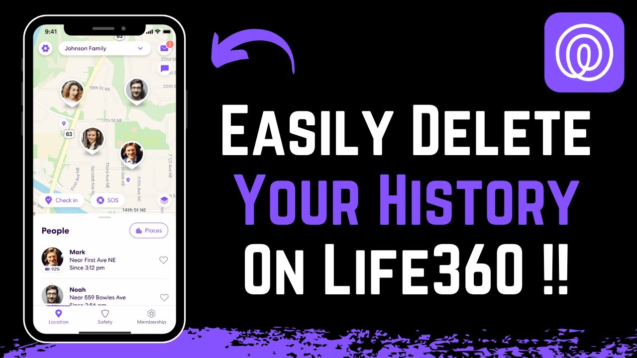 how to delete life360 history