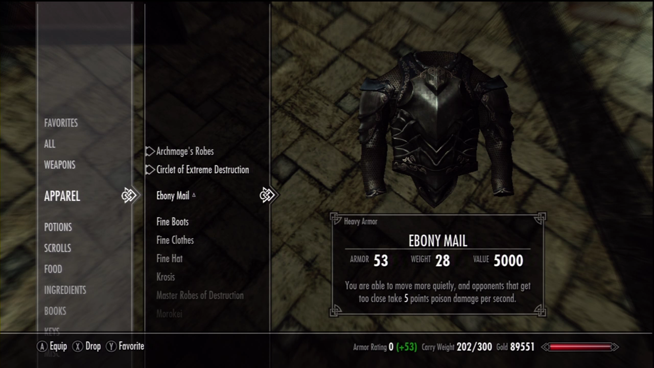 how to get ebony mail skyrim