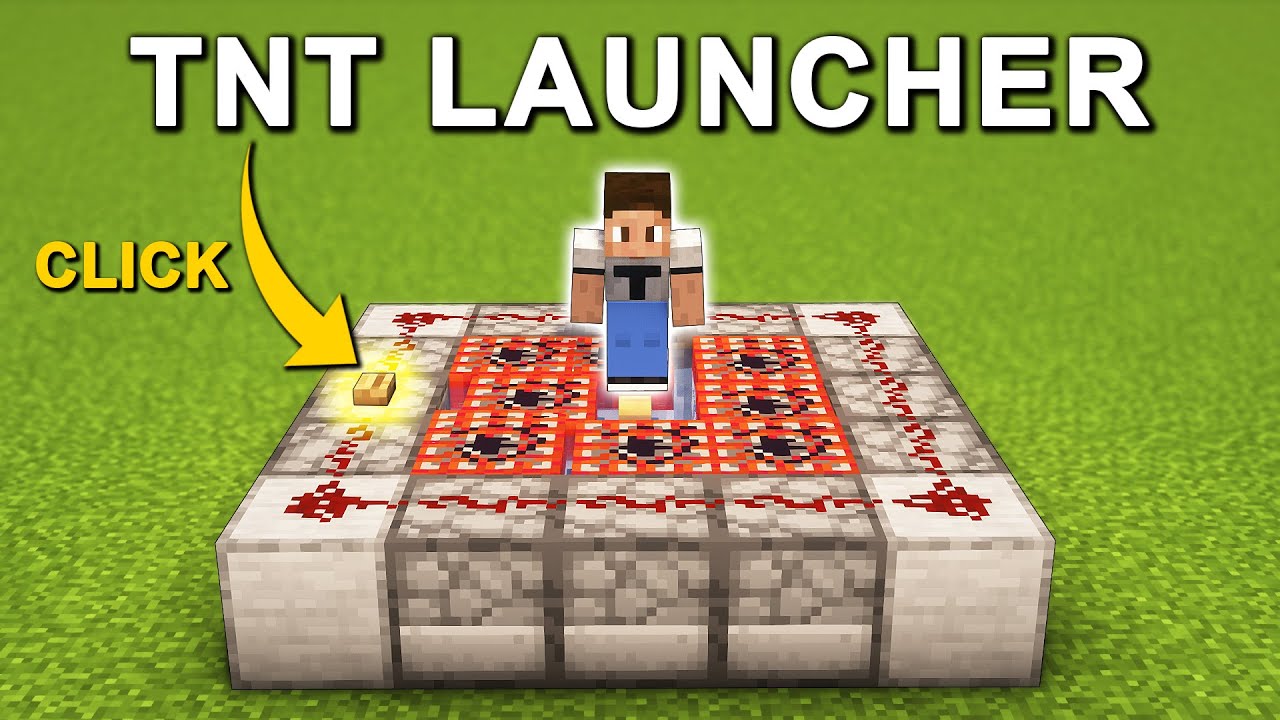 how to make a tnt launcher in minecraft bedrock