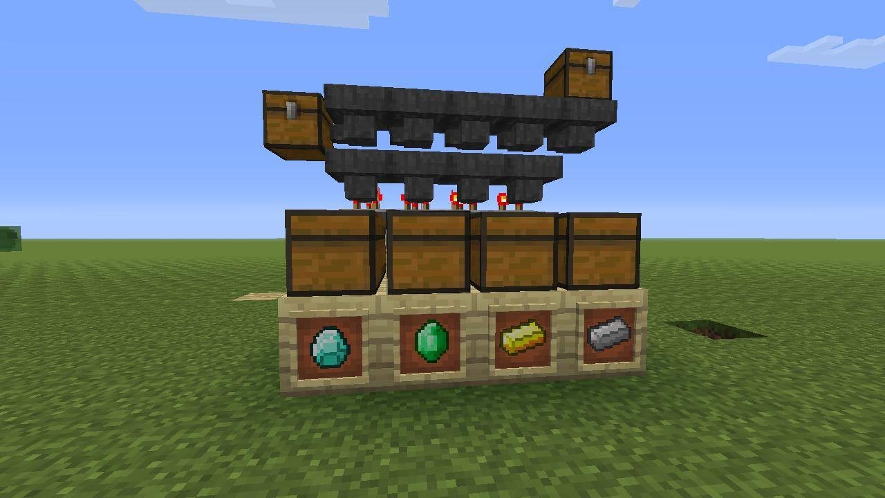 how to make an auto storage system in minecraft