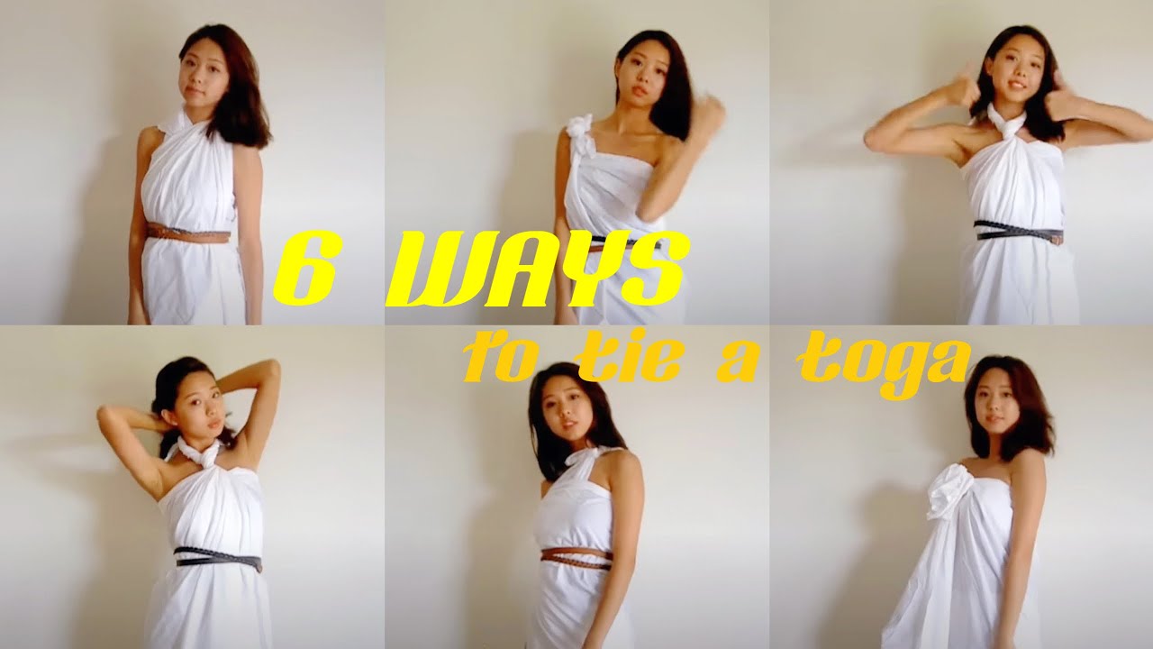 how to tie a sheet into a toga