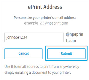 hp eprint account registration