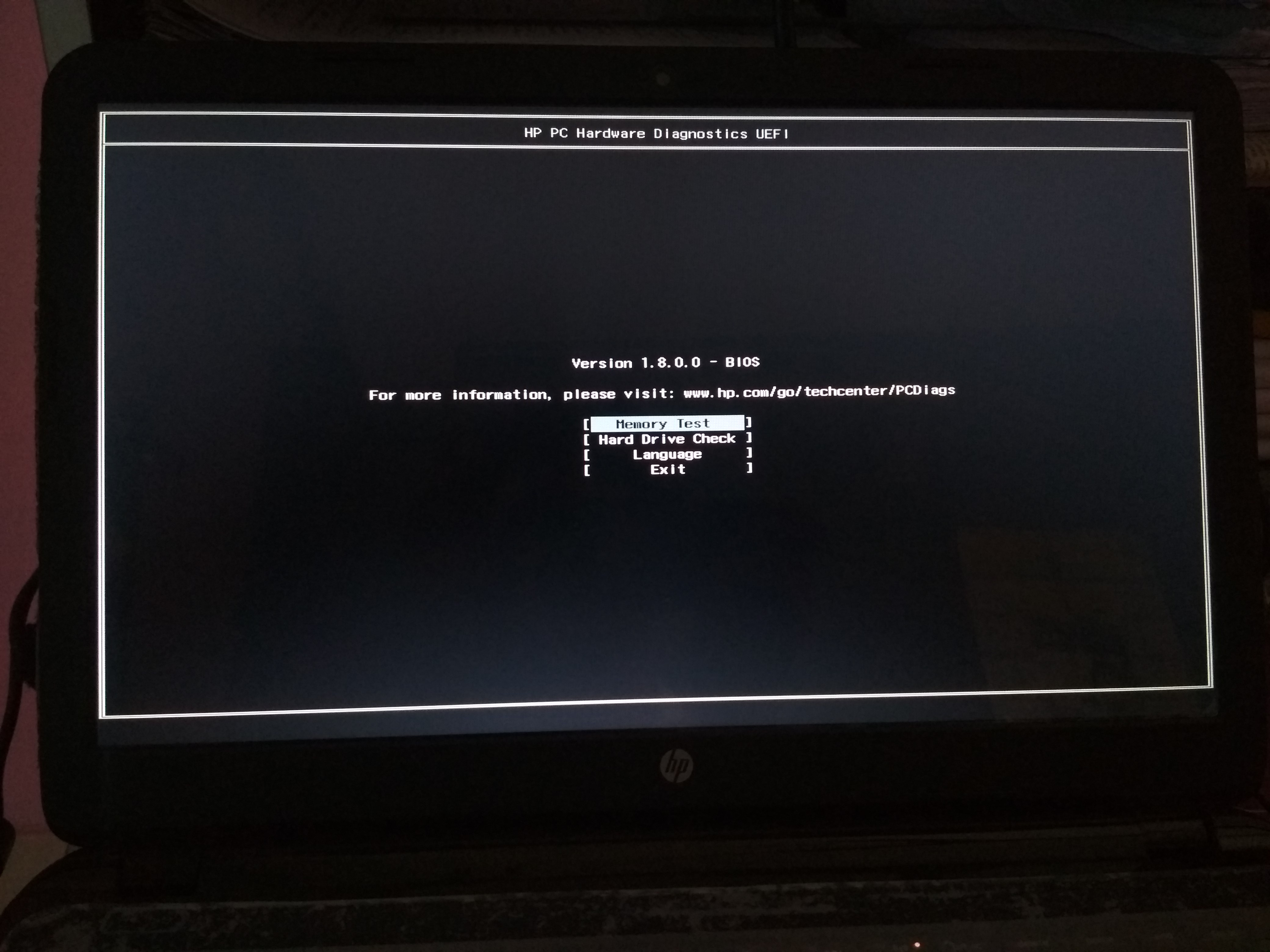 hp hardware diagnostics uefi