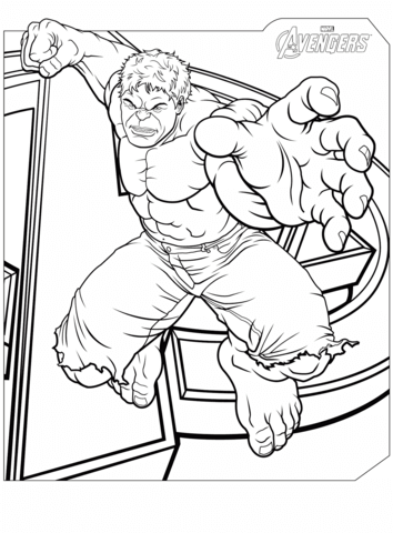 hulk colouring page