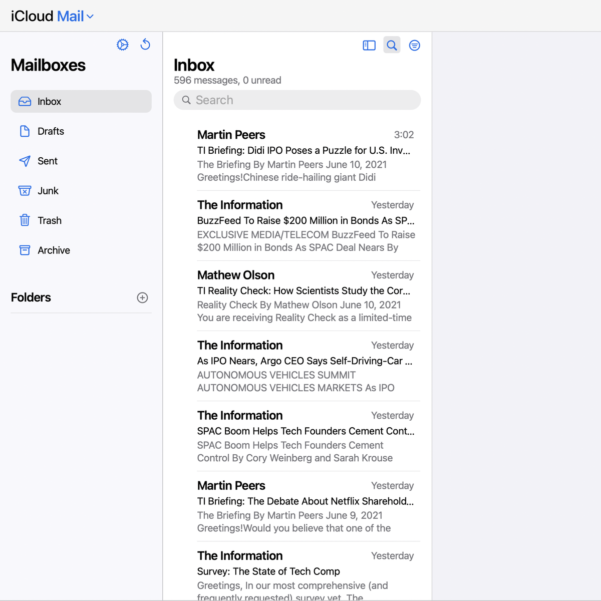 icloud mailbox