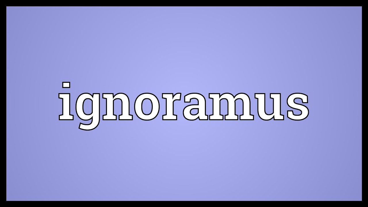 ignoramuses meaning