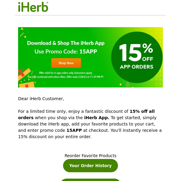 iherb discount code first order