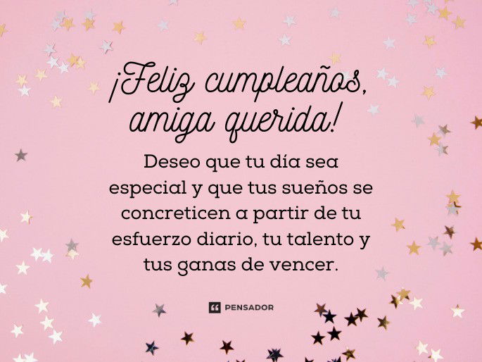 imagen de felicitacion de cumpleaños para una amiga