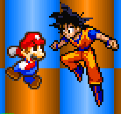 imagenes de goku vs mario bros