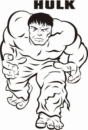 imprimir hulk para colorear