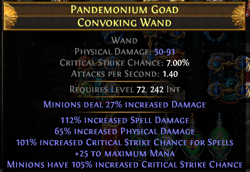 increased critical damage poe