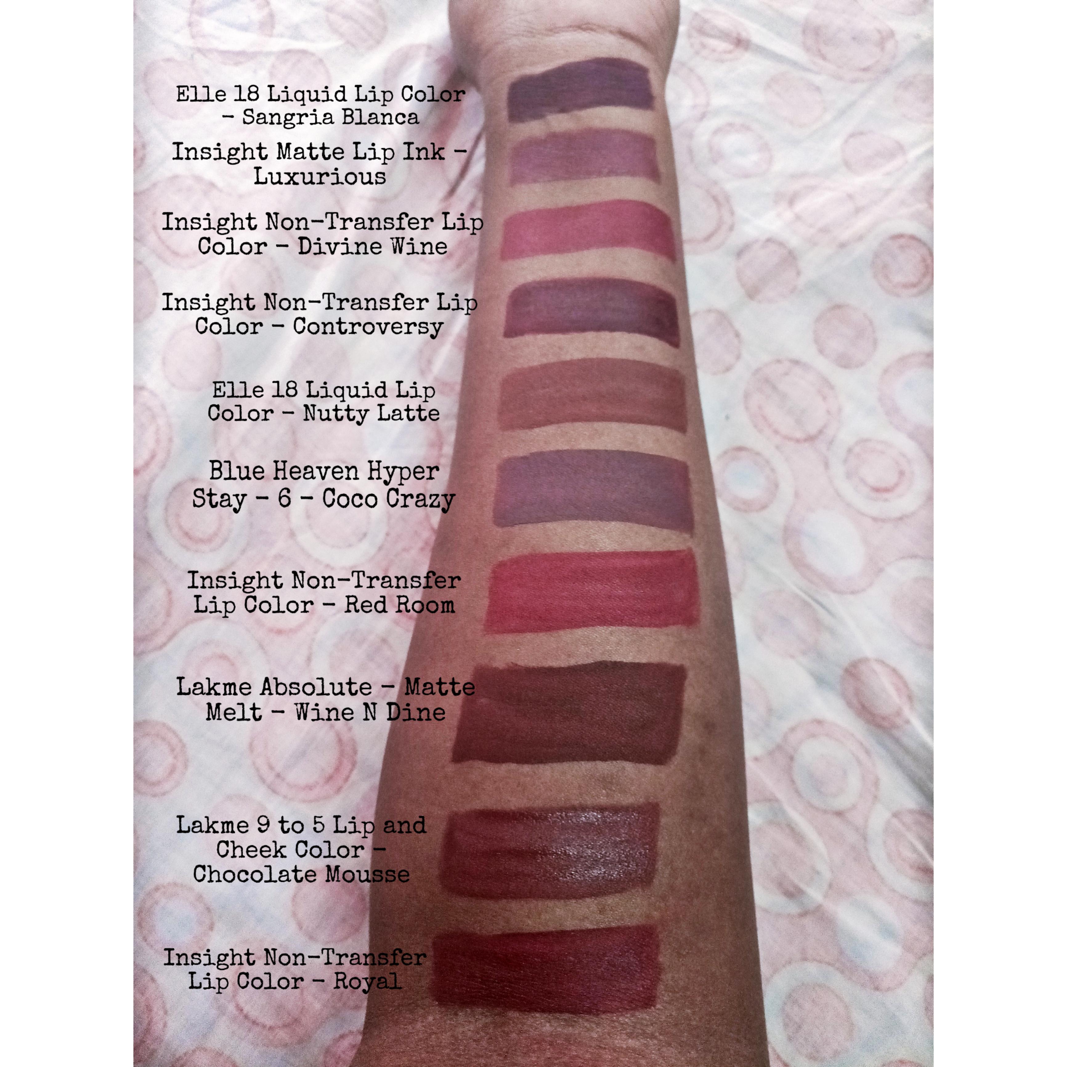 insight liquid matte lipstick shades