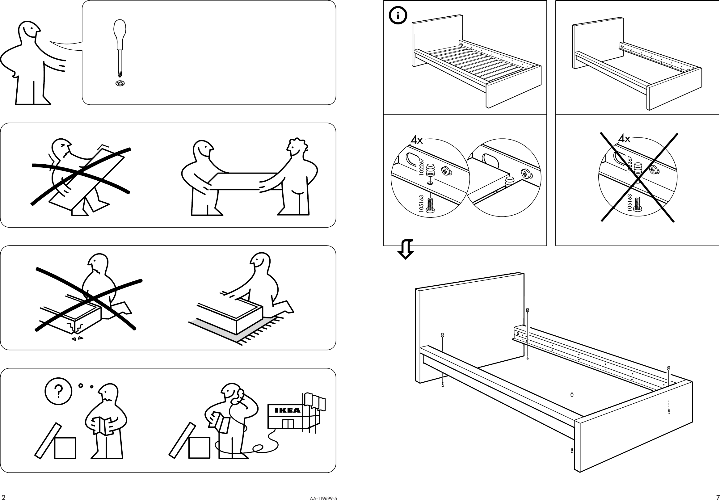 instructions for malm bed