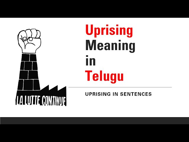 insurrection meaning in telugu