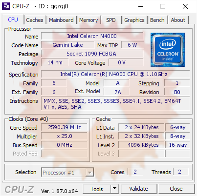 intel celeron n4000 comparison