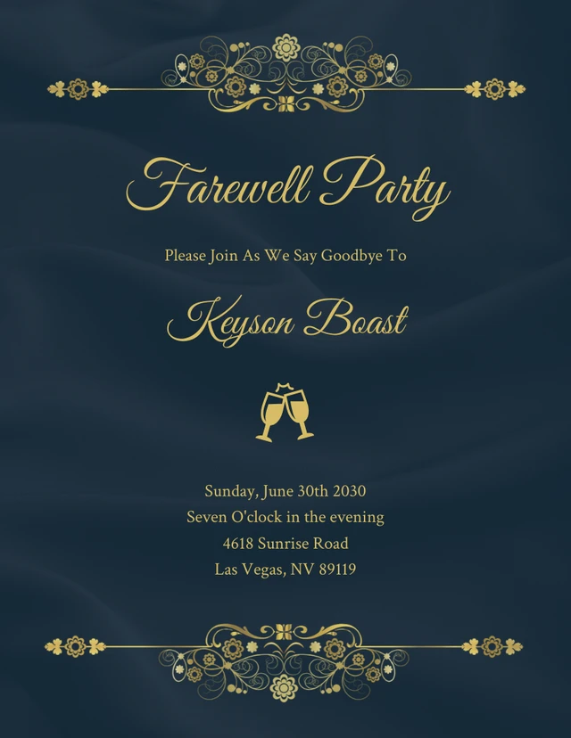 invitation card design for farewell party