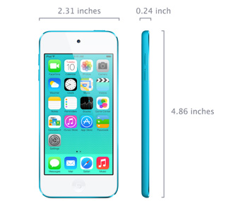 ipod touch 5 screen size