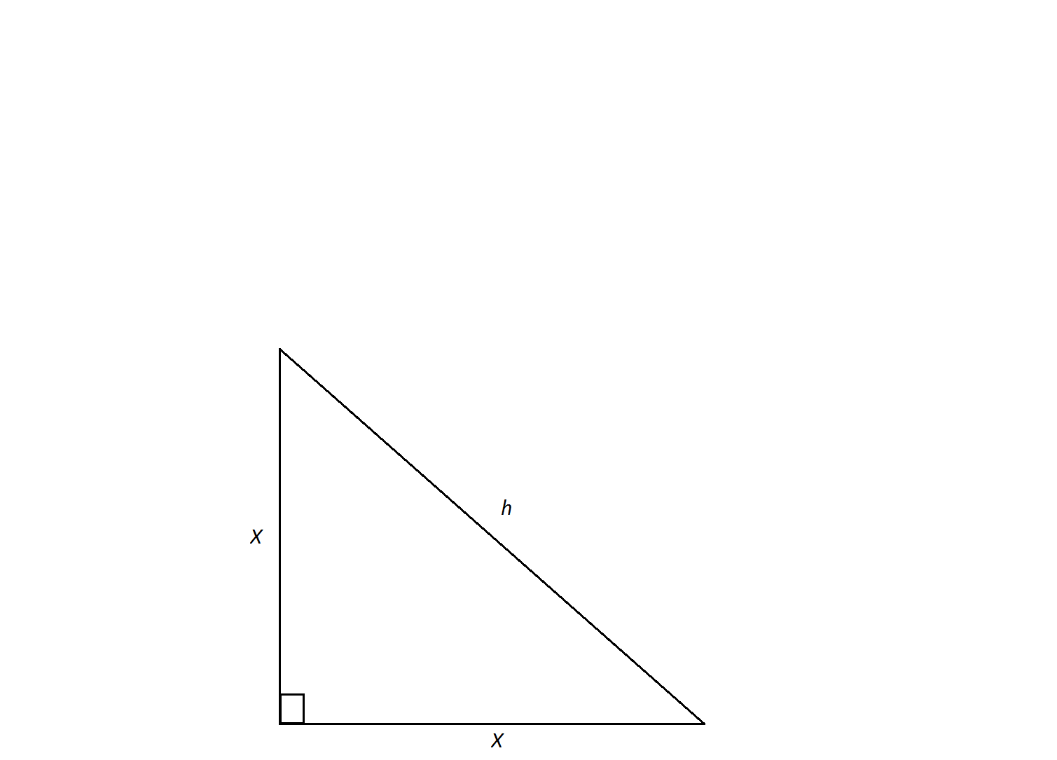 isosceles right angled triangle