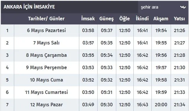 istanbul da ezan saatleri