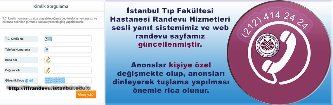 istanbul çapa tıp fakültesi randevu numarası