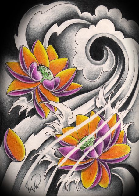 japanese tattoo lotus