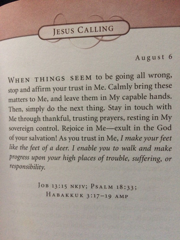 jesus calling august 6