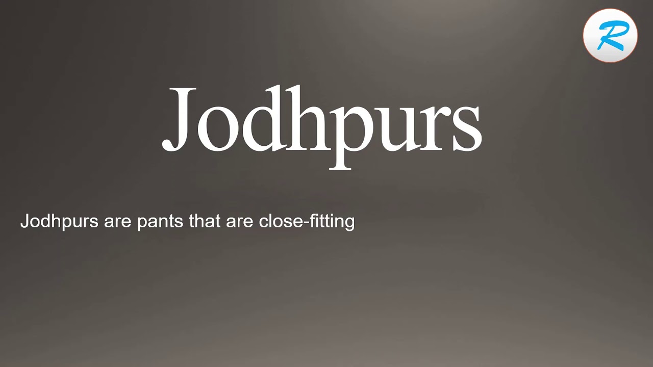 jodhpurs pronunciation