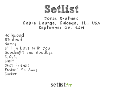 jonas brothers setlist